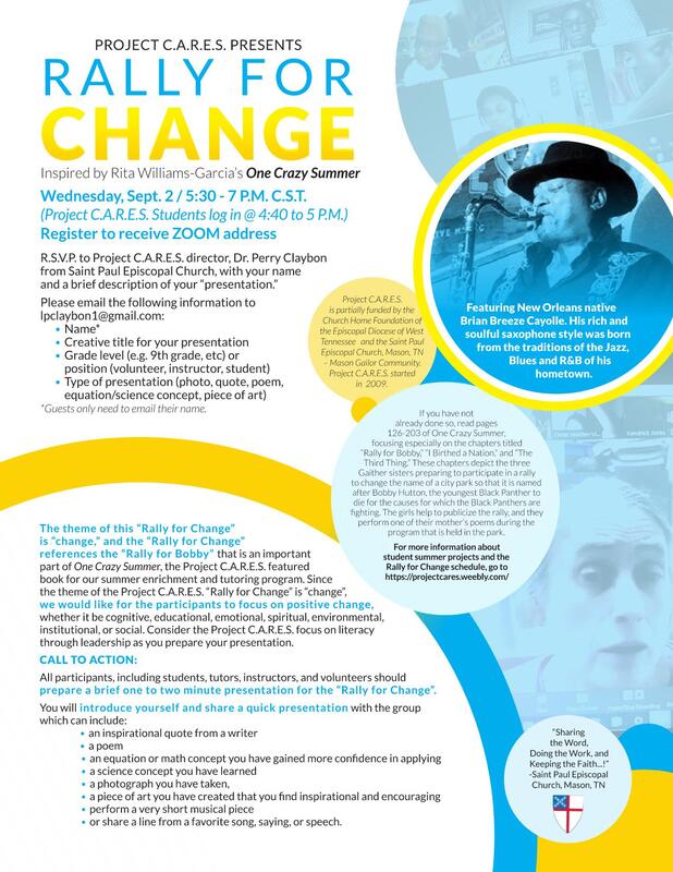 Rally for Change flyer